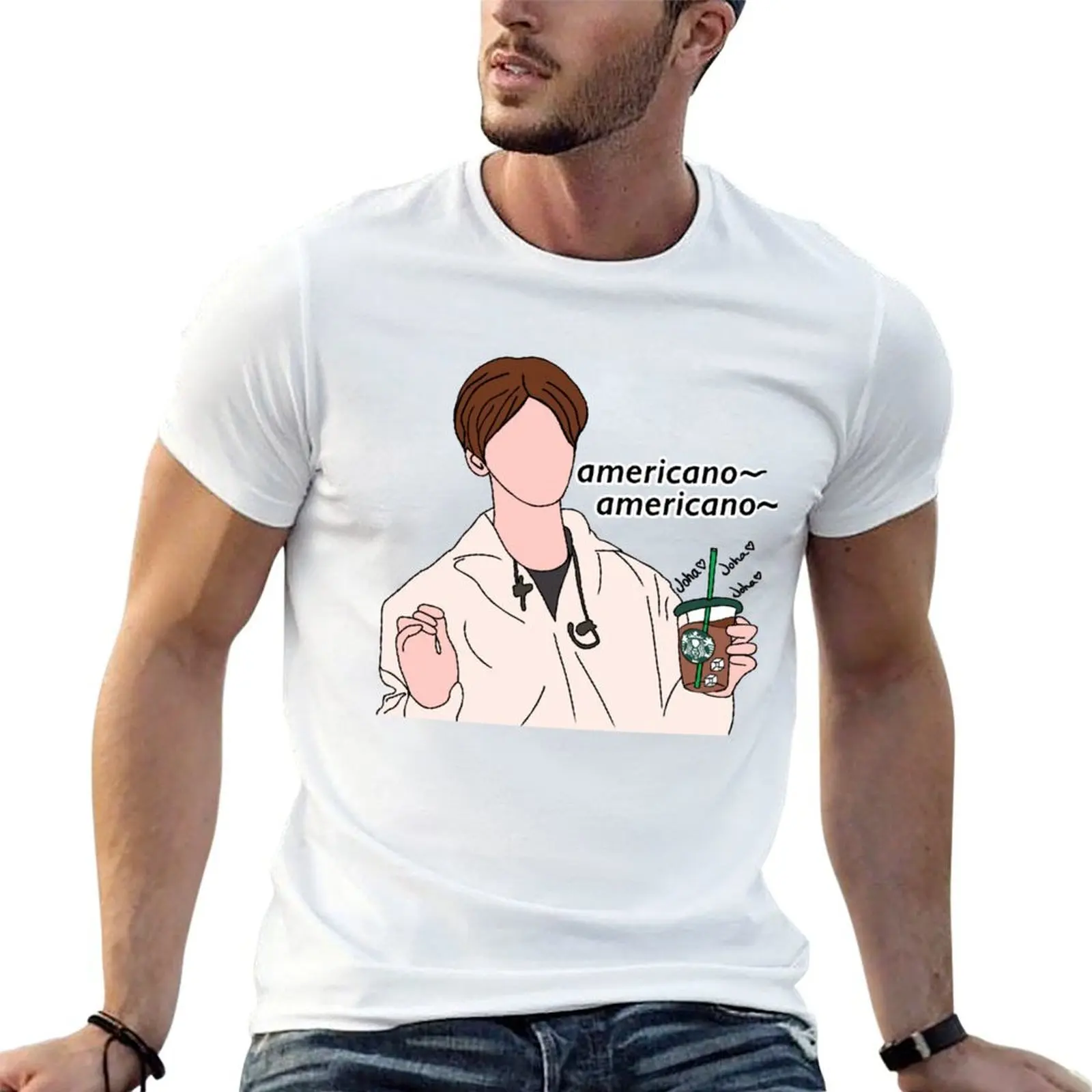 Hyunjin's Ice Americano T-Shirt topping anime clothes men clothing