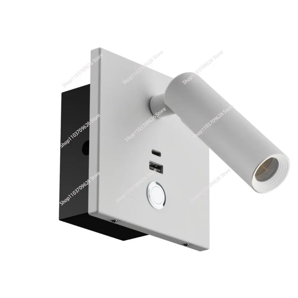 

Multifunction Led Wall Light for Bedroom Headboard Lights for Bed Room with Push Switch USB Charging Bedside Reading Light
