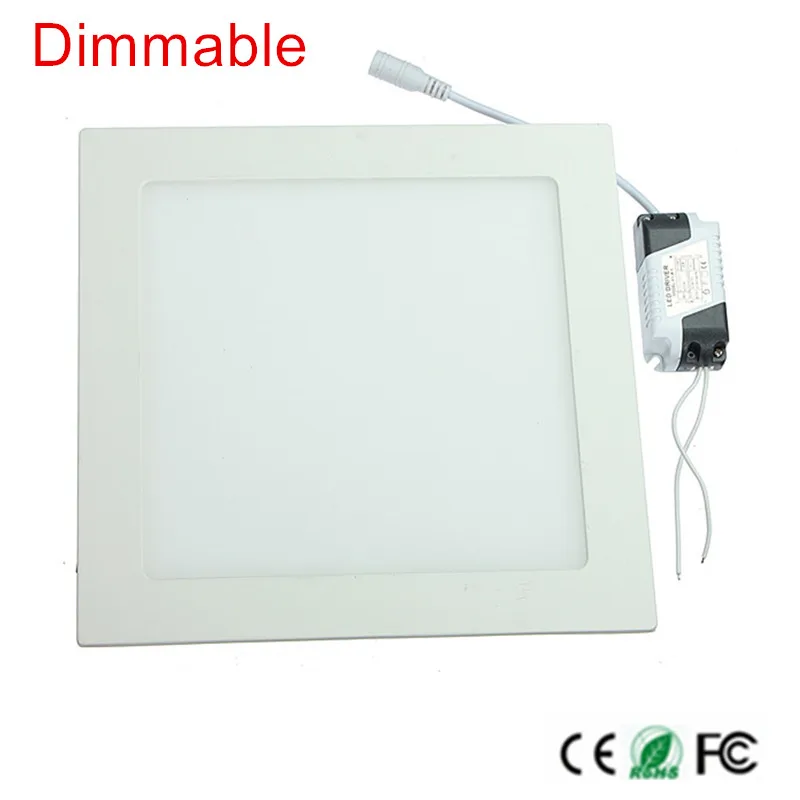 Thickness 3W/6W/9W/12W/15W LED downlight Square Dimmable LED panel / pannel light led ceiling Recessed fixtures lamp AC85-265V