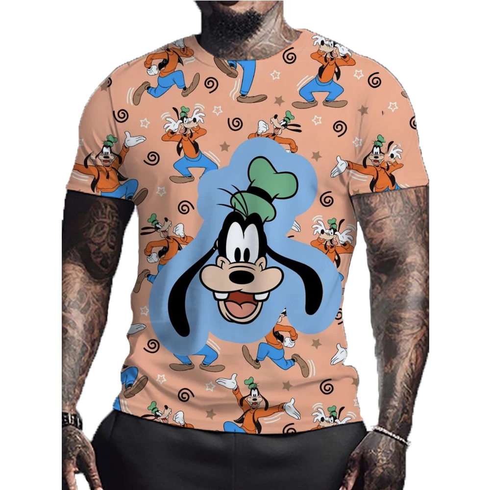 New Fashion Summer Hot Sale Disney Goofy Print Men's/women's T Shirt 3D Print Short-sleeved Men's Tops Clothing Plus Size 5XL