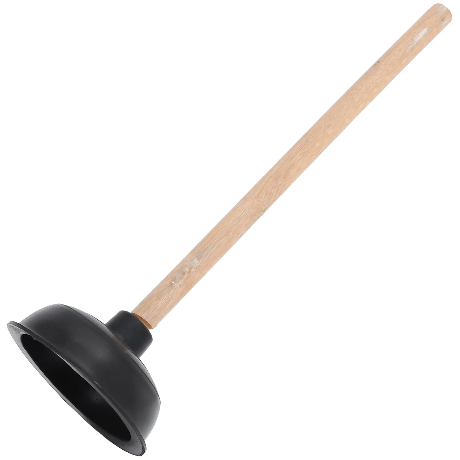 Toilet Unclog Sink Wooden Handle Plunger Clean Rubber Bathroom Anti Clogging Tool