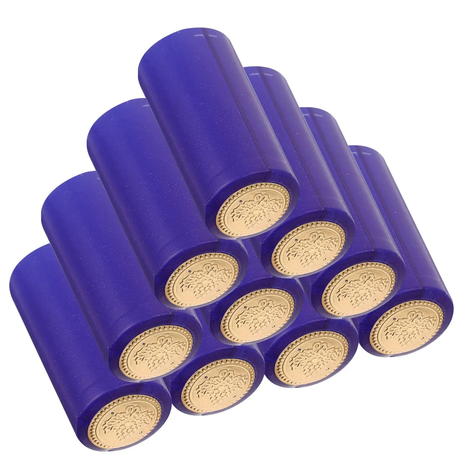 

50pcs Blue Bottle Sealing Film Heat Shrink Caps Practical Easy Open Standard Bottles Kitchen Bar Use