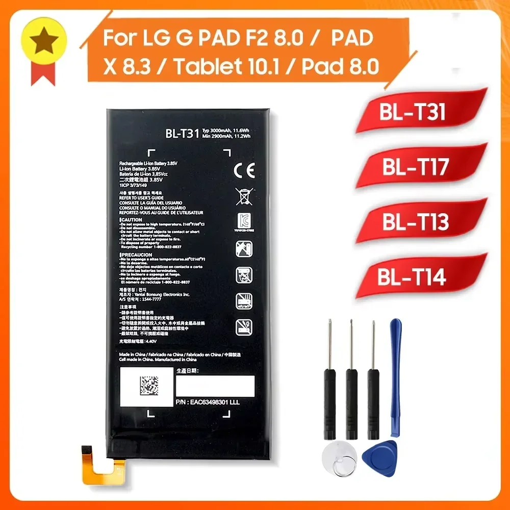 Replacement Battery BL-T31 BL-T17 BL-T13 BL-T14 For LG G PAD X 8.3 VK815 VK500 VK810 V520 V522 Table PC G 10.1 V700 Pad 8.0