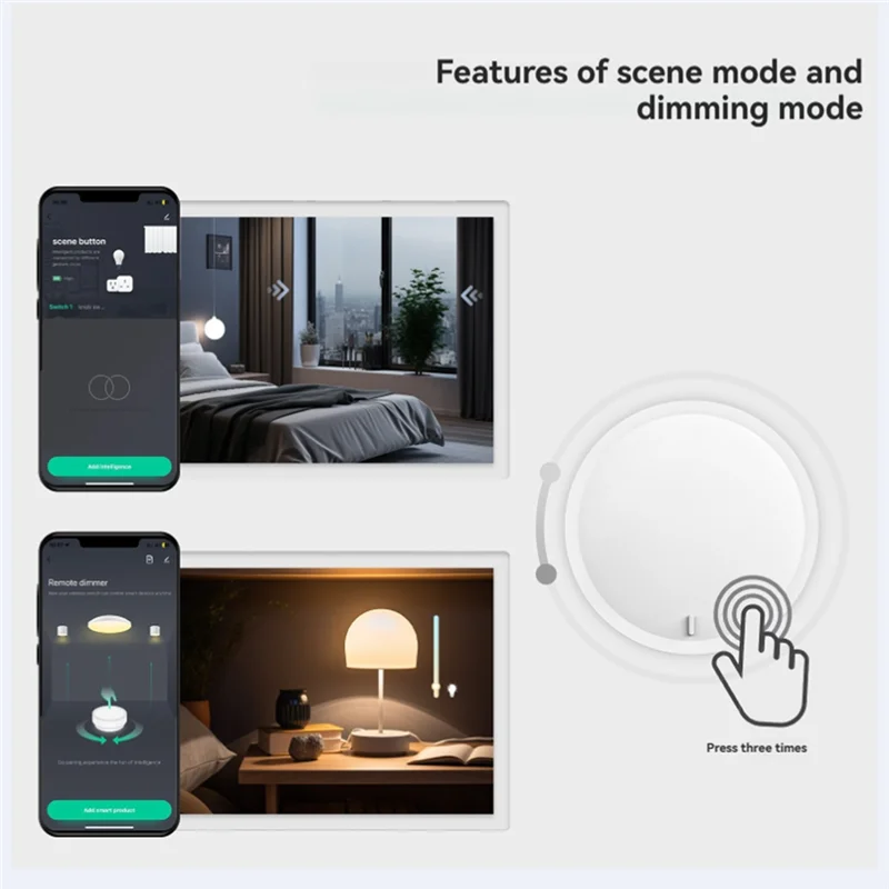 

A37T-Smart Knob Switch Tuya Zigbee Wireless Button For Home Automation, Scene Creation Via Smart Life App