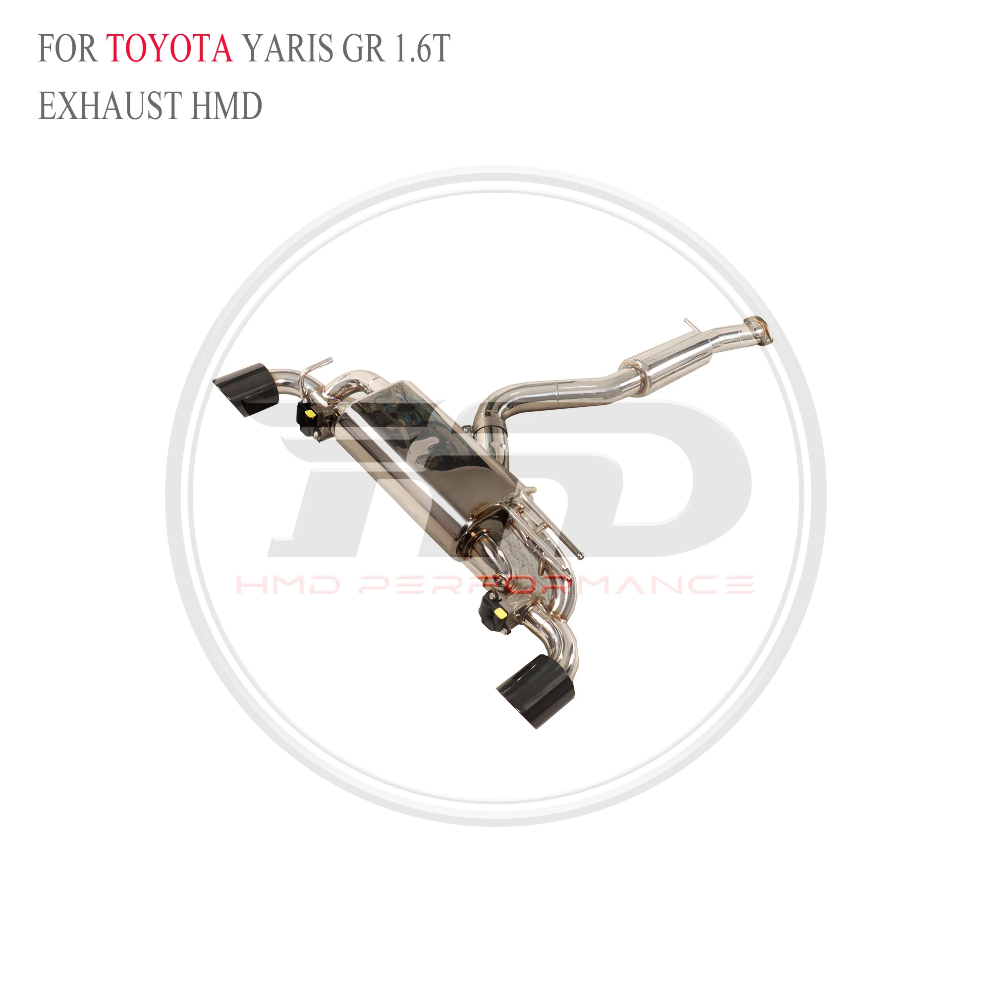 HMD Stainless Steel Exhaust System Performance Catback For Toyota Yaris GR 1.6T with valve