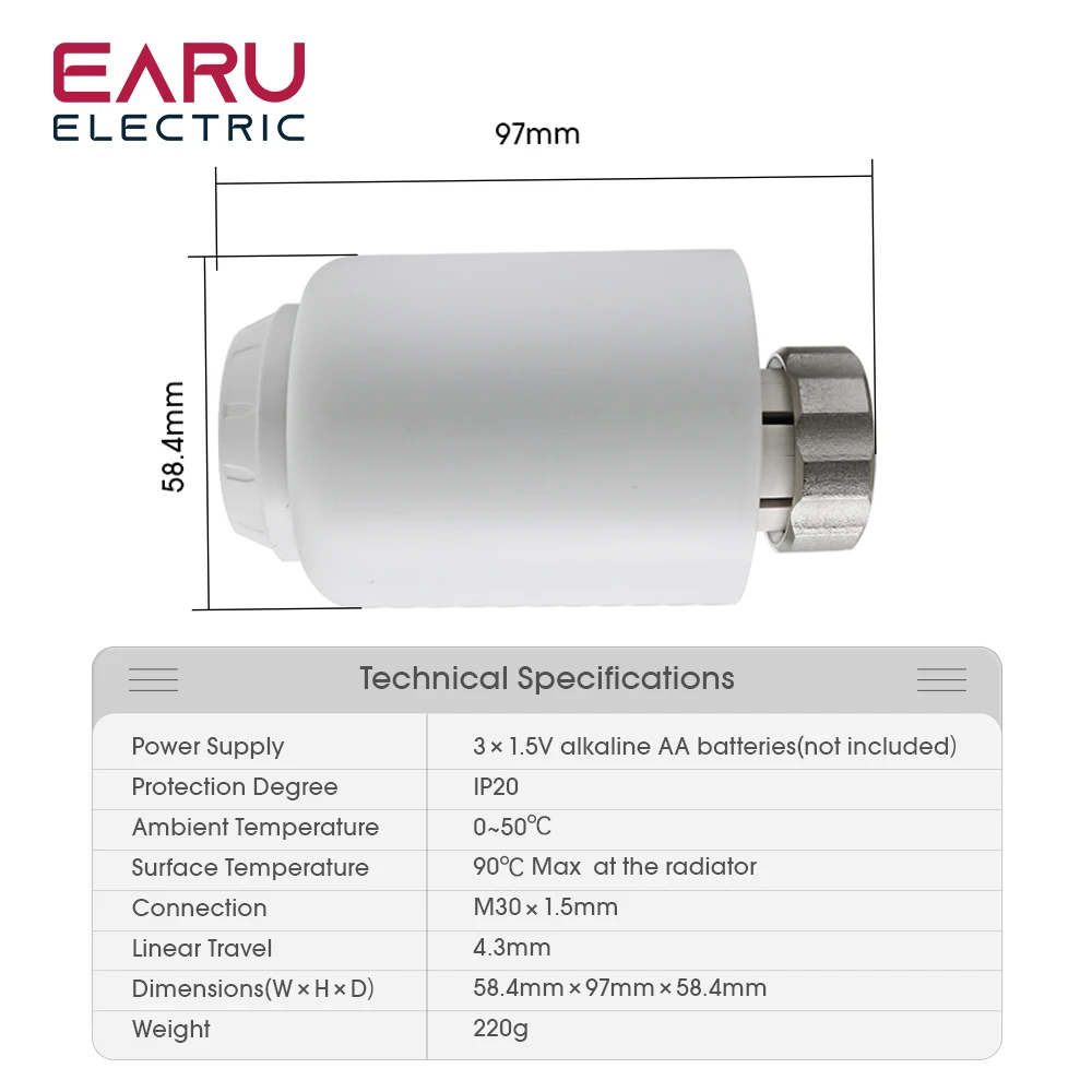 Tuya Smart WiFi ZigBee Radiator Actuator TRV Programmable Thermostatic Radiator Valve Remote Temperature Controller for  Alexa