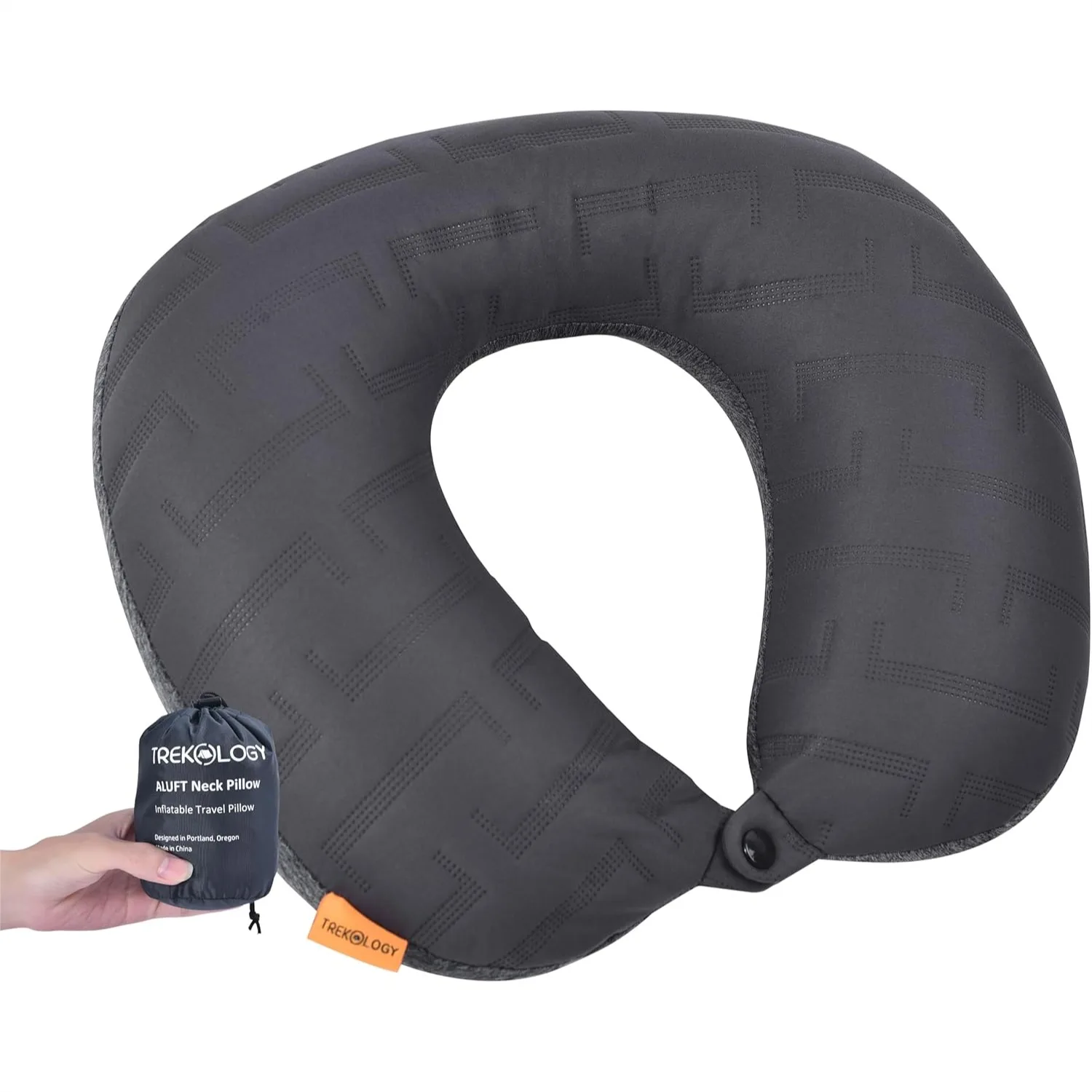 

Inflatable Neck Pillow for Travel with Ergonomic Support, Lightweight Blow Up Cushion for Airplane and Car