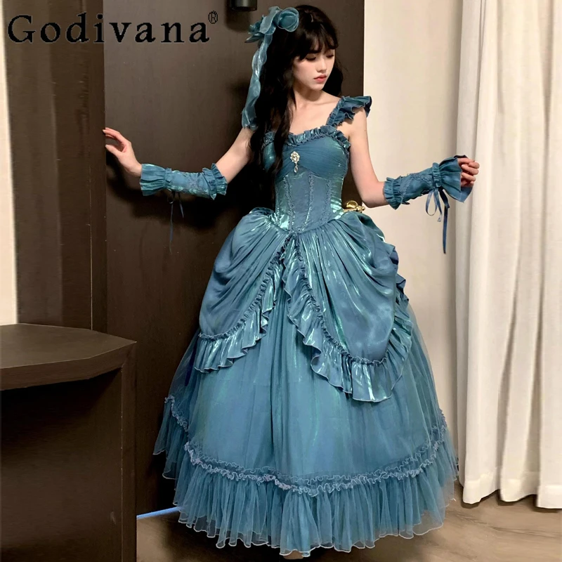 Lolita vestido de noite para mulheres, luz de luxo, elegante, dia de estudante, cerimônia de maioridade, vestido de princesa do ensino médio