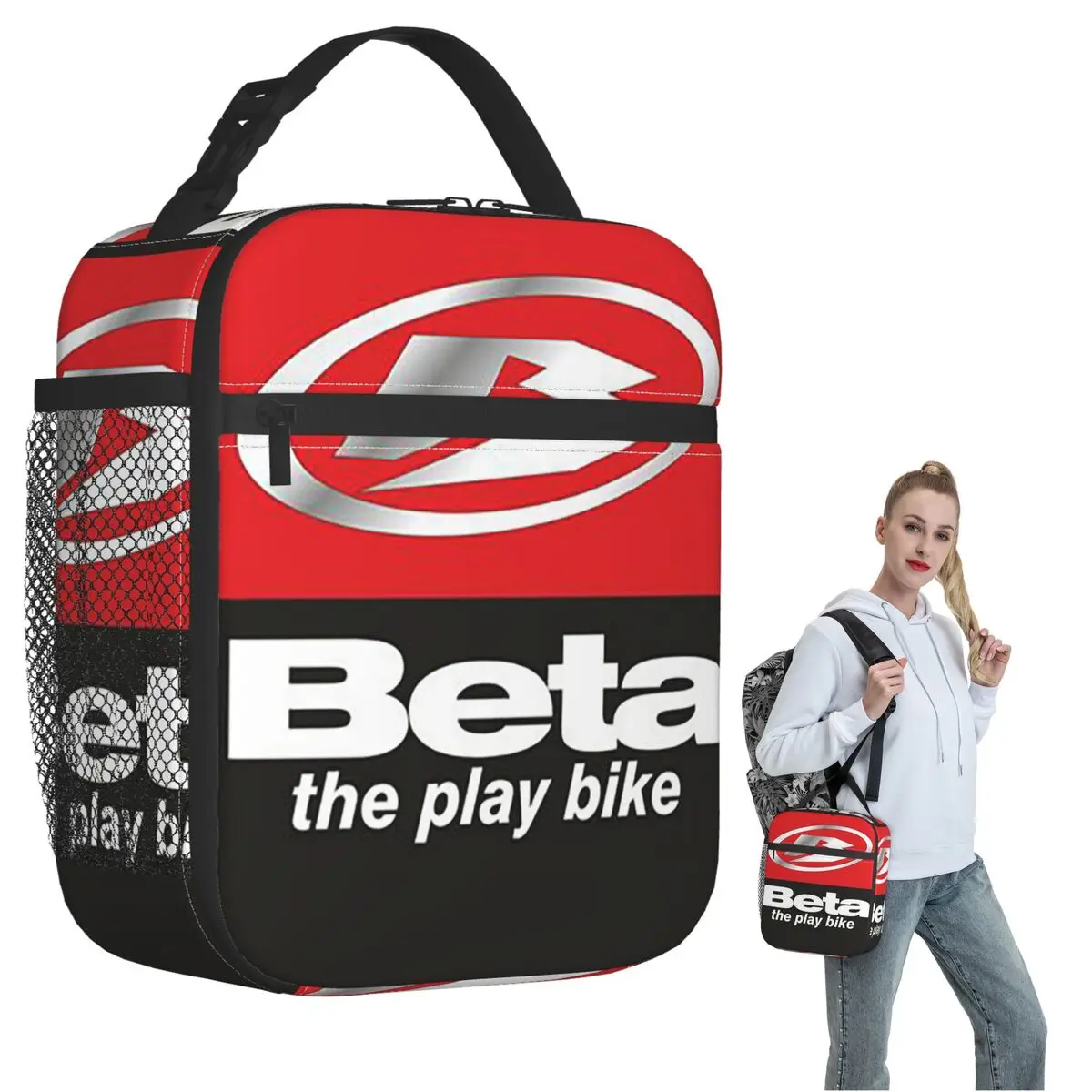 Beta Racing Insulated Lunch Bag for Women Kids Portable Food Boxes Thermal Lunch Box Tote