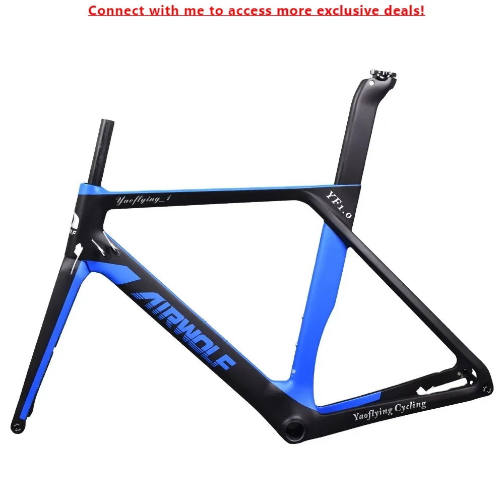 

Airwolf T1000 Carbon Fiber Road Frames Super Light 700*32c Road Racing Bike Frame Carbon Fiber Road Bike Frame