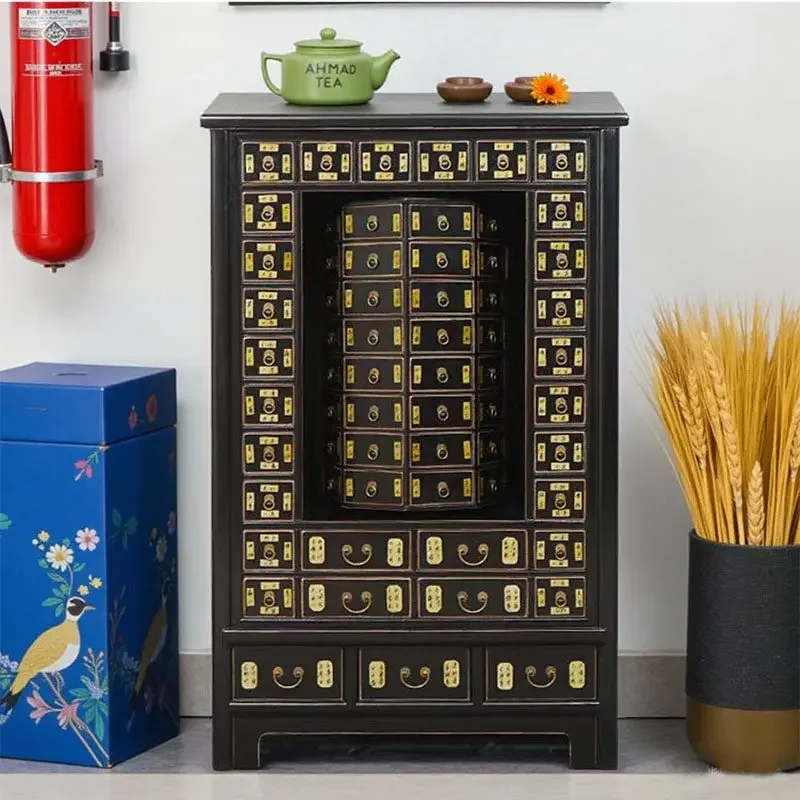 Chinese solid wood traditional Chinese medicine cabinet, traditional Chinese medicine cabinet, multi-pump storage cabinet