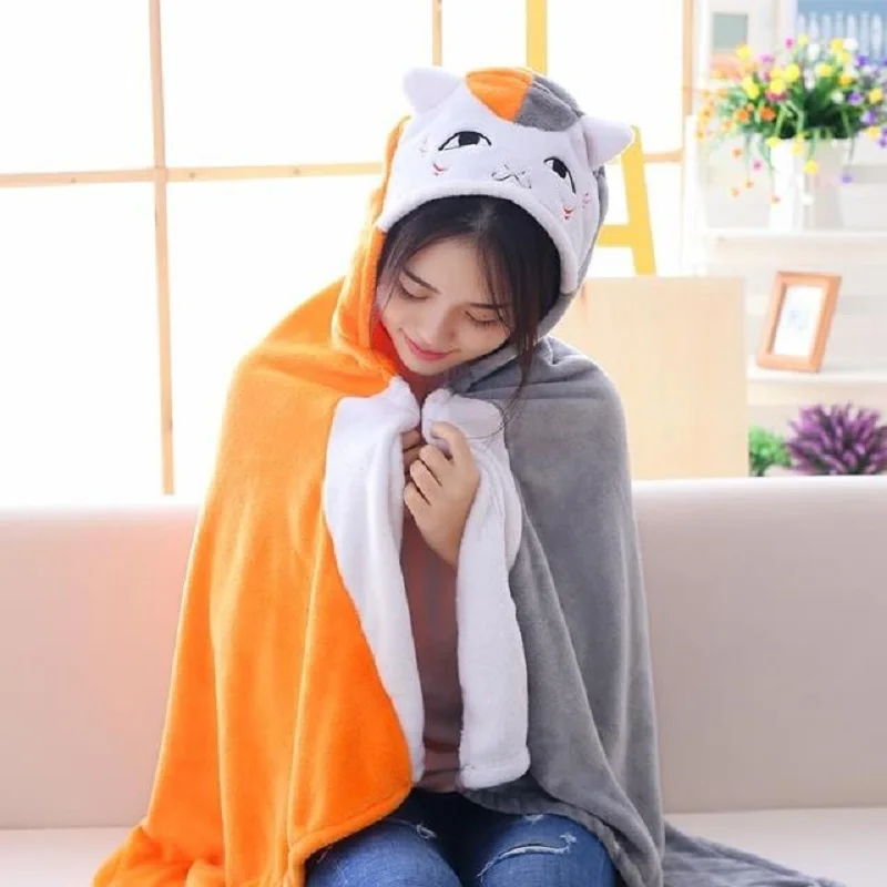 Uroczy Anime Natsume Yuujinchou Nyanko Sensei Kot Nauczyciel Miękki Ciepły Płaszcz Koc Pluszowa Zabawka Prezent Urodzinowy dla Dziewczynki Chłopca 1 szt.