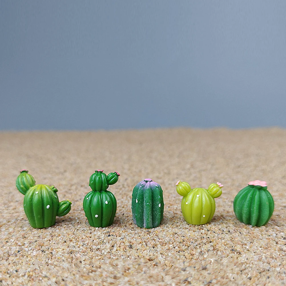 

Cactus Ornament Artificial Small Plants Decorate Dollhouse Miniature Bonsai Resin
