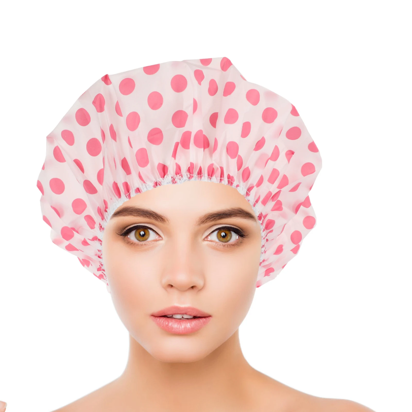 

3Pcs Waterproof Shower Caps Bathing Hats for Women Hair Cap Large Hair Cap For Shower Size Green Travel Use