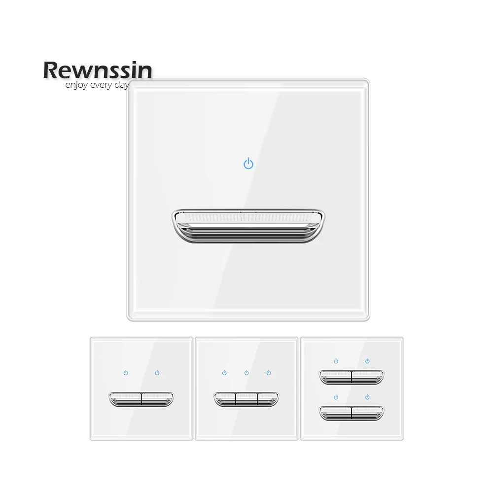 

Панельный переключатель из белого закаленного стекла, кнопочный переключатель 16А со светодиодным индикатором, тумблер освещения, настенный переключатель сброса