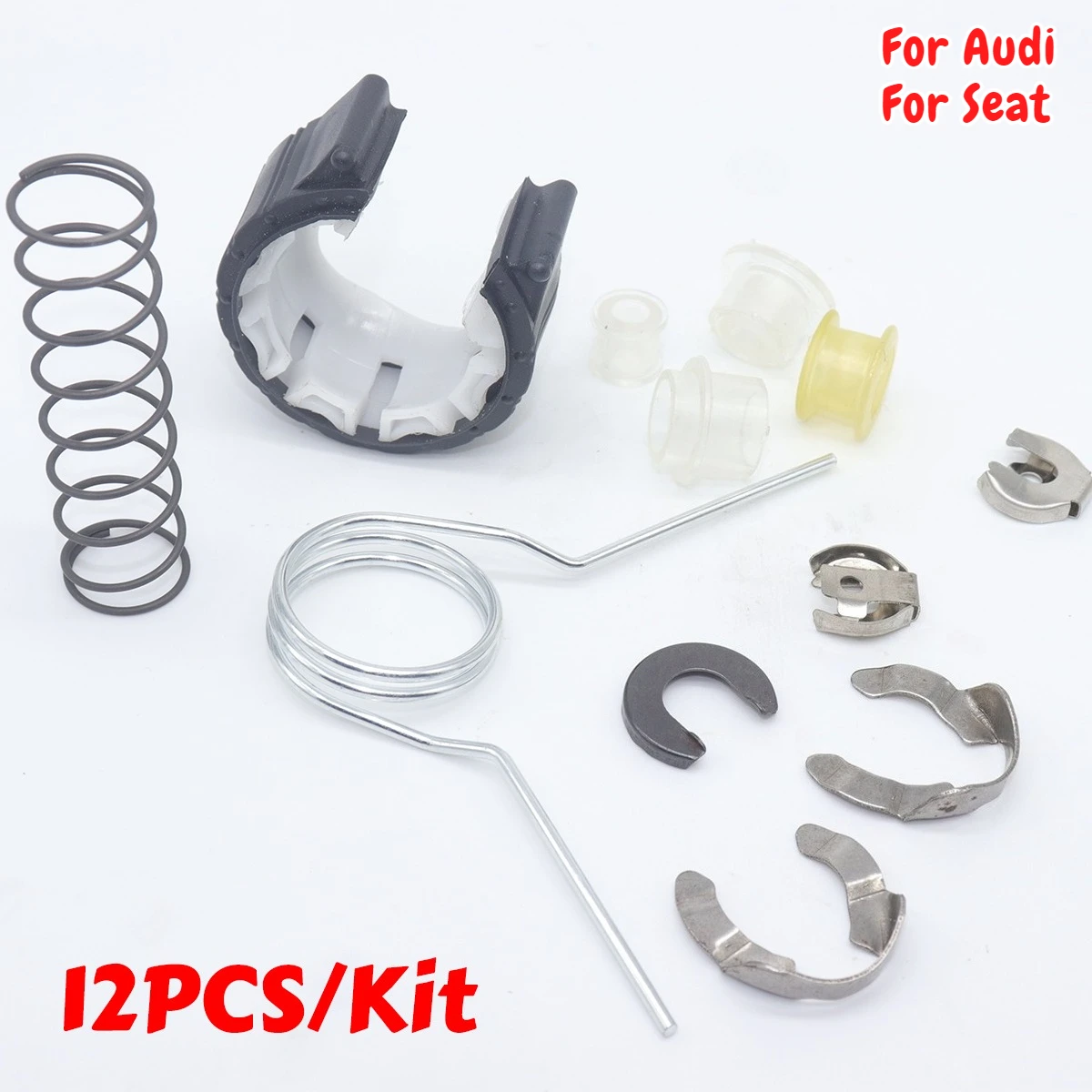 12Pcs MT Car Shift Lever Bearing Shell Gearstick Rod Pivot Bushing Spring Repair Kit For Audi A2 8Z TT SEAT Ibiza 6L Replacement