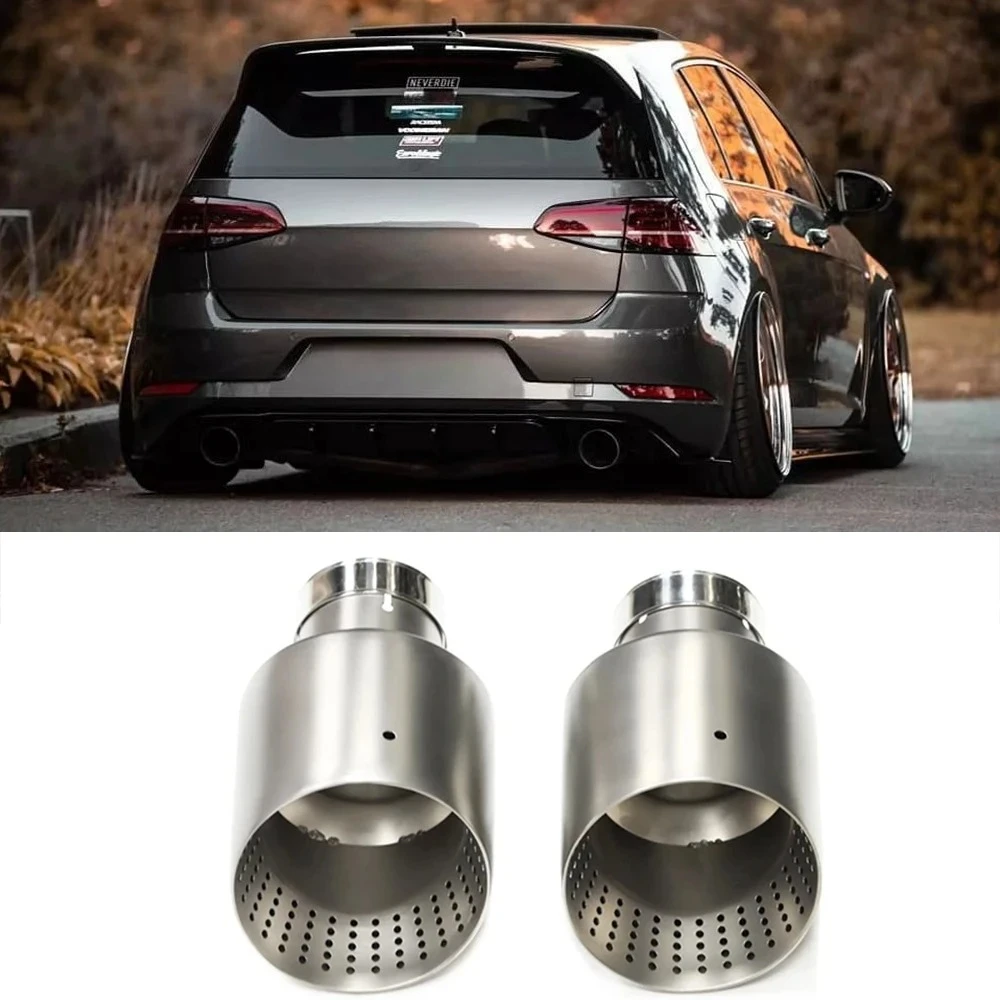 

Для VW GTI MK7 Golf7 Сопло 60 мм 63 мм Автоматический наконечник глушителя Матовый наконечник выхлопной системы автомобиля из нержавеющей стали Универсальный наконечник выхлопной системы