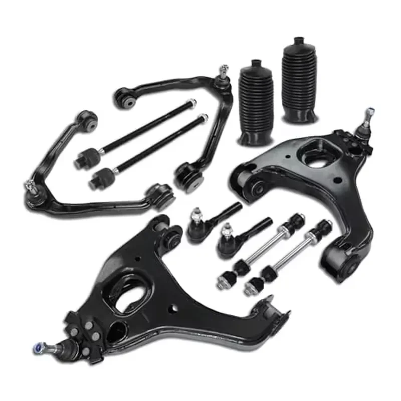 AP01 Frenzybro 12pcs Front Lower Upper Control Arm Sway Bar Link Tie Rods Suspension Kit for Silverado 1500 GMC Sierra 1500