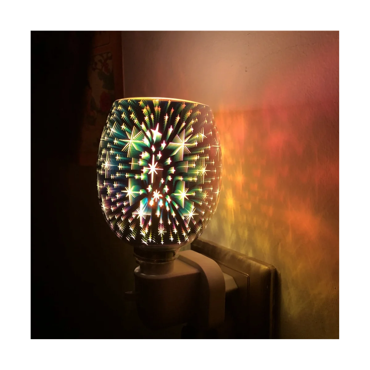 3D elétrico cera derreter queimador, lâmpada de aromaterapia, luz noturna, parede, plug-in difusor, decoração, UK Plug