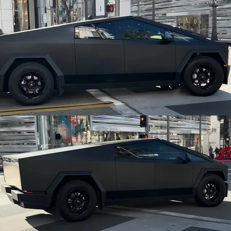 

Предварительно вырезанная для Tesla Cybertruck 2024, антикоррозийная матовая черная пленка для кузова автомобиля, наклейка для автомобиля, защитная пленка для краски, прозрачный бюстгальтер PPF