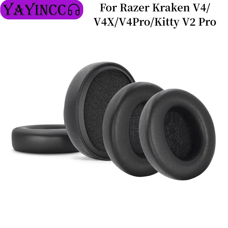

Replacement Protein skin memory sponge Earpads Foam For Razer Kraken V4/V4X/V4Pro/Kitty V2 Pro Headphones Earmuff Earphone