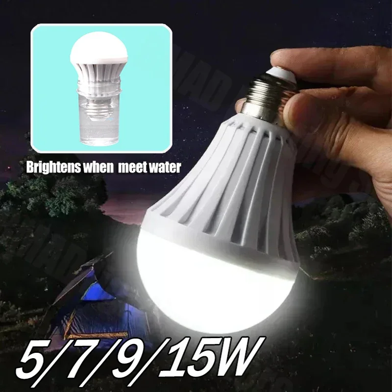 Led E27 Emergency Light LED Bulb E27 Led Lamp 5/7/9/15W Rechargeable Battery Lighting Lamp for Outdoor Lighting Flashligh