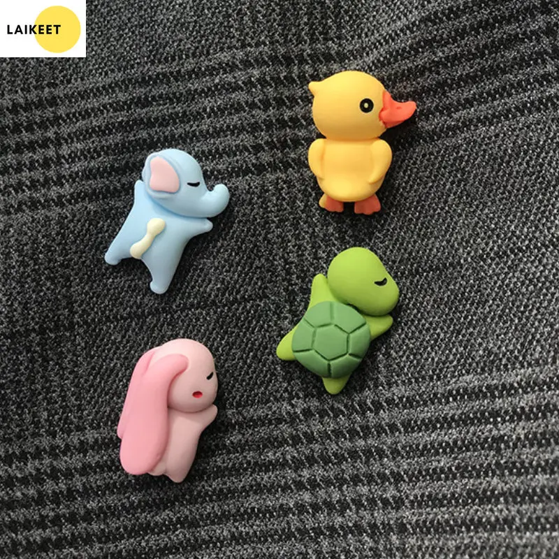 Cartoon Cute Animal Badges Pins Kawaii Bunny Turtle Elephant Mini Resin Decorative Funny Decorations for Clothes Backpack Bags