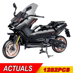 1282pcs Technical Super Speed T-MAX Motorcycle Building Blocks Creative 1:5 YAMA Motorbike Model Bricks Toys For Kids Boy Gifts