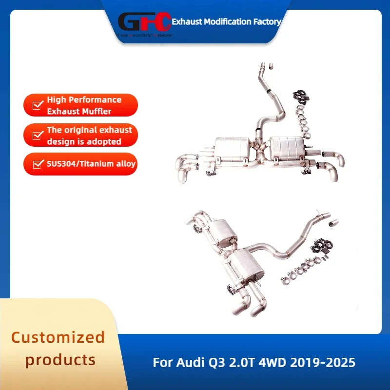 

GFC SUS304 Catback Valvetronic Muffler for Audi Q3 2.0T 4WD 2019-2025 High-Performance Exhaust SystemCar Accessories