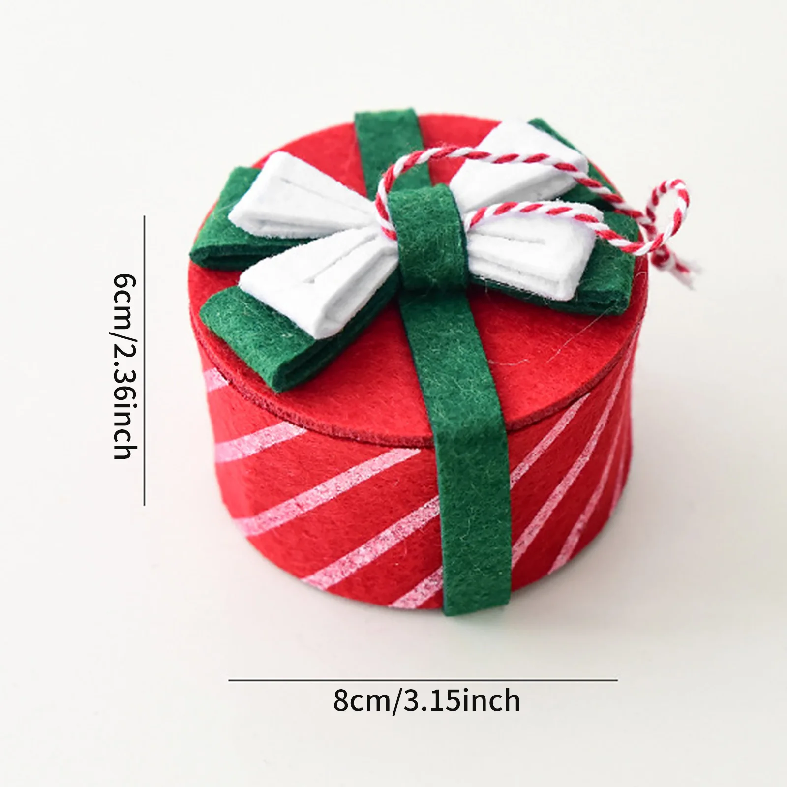 شجرة عيد الميلاد ديكور صندوق هدايا عيد الميلاد الصغير شجرة عيد الميلاد هدية القوس صندوق تزيين مُثبت هدية صندوق