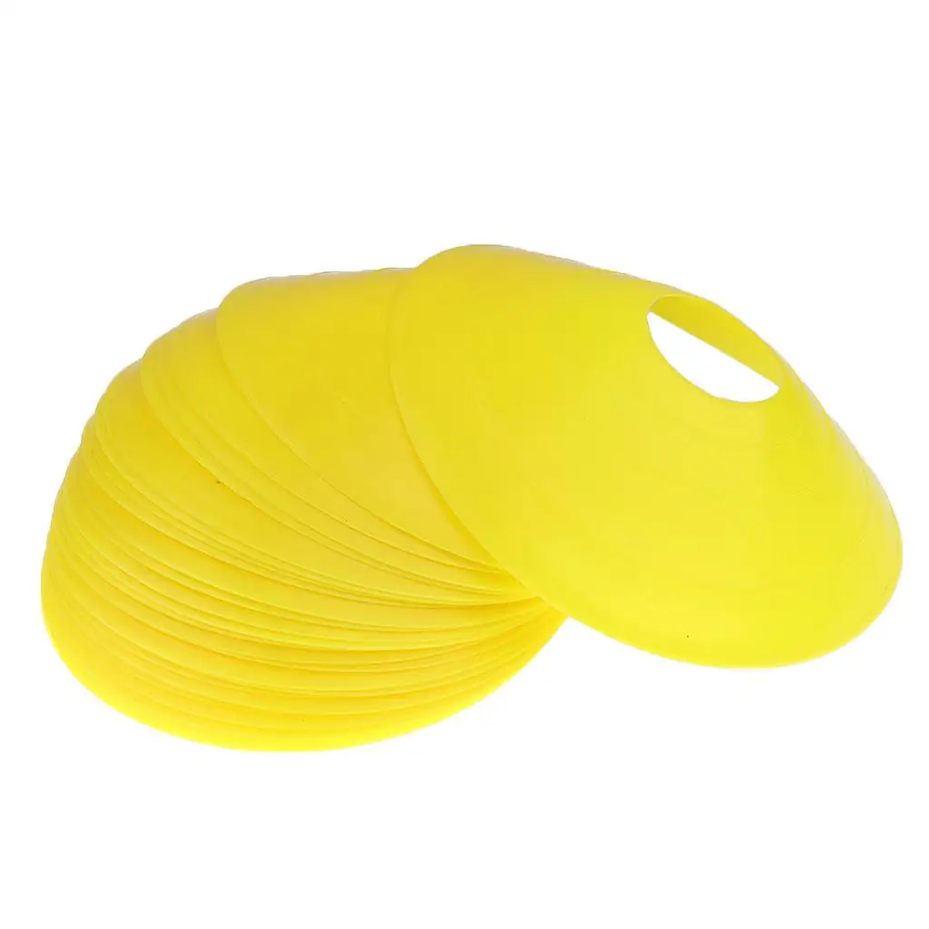 Track Field Mini Disc Cones 25 Pack Soccer Training Marker Saucer Flexible PP Boundary Aid for Team Exercise