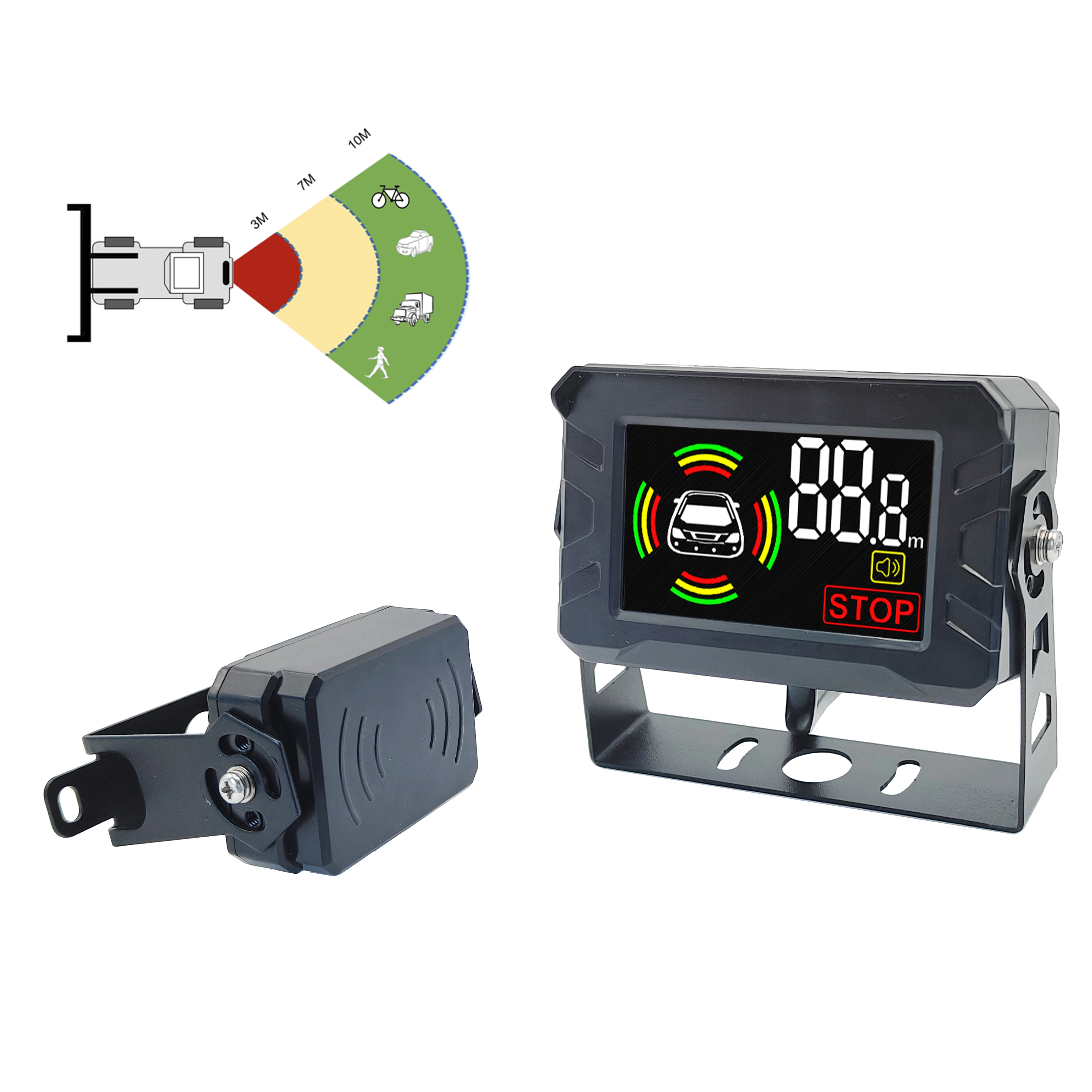 PWAS Ayuda de marcha atrás Radar de onda milimétrica Sensor de estacionamiento 10M Radar de carretilla elevadora