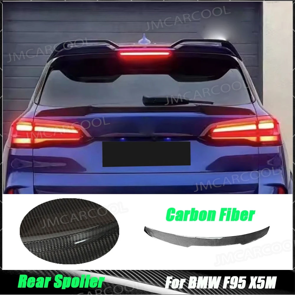 

For BMW F95 X5M 2019-2022 Carbon Fiber Rear Roof Spoiler Wing Accessories Rear Bumper Lip Spoiler Car Styling