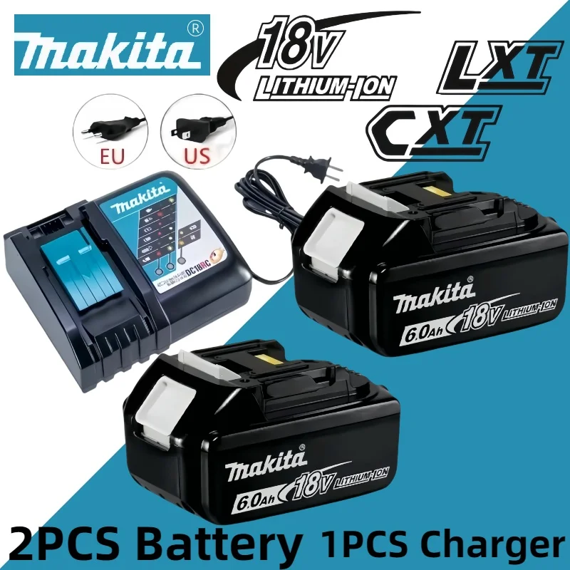 

Genuine Makita 18V Battery 6ahWith Battery indicator Rechargeable Makita 18V BatteryBL1830 BL1840 BL1850⚡Power Tool Battery