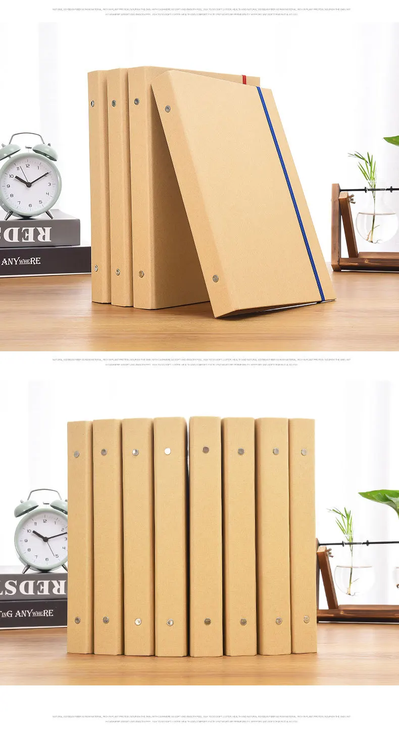 Waterproof Kraft Paper Binding Clear Frosted A5 A4 Binder Office Storage Advanced Business Notebook Stationery