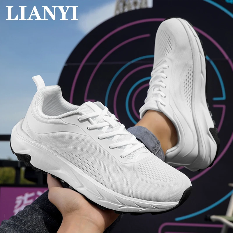 

LIANYI Мужская спортивная обувь с широким носком, уличная походная и беговая обувь, удобная простая дышащая повседневная обувь на плоской подошве, большие размеры