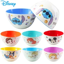 Disney Stitch Bowl Drop-resistant Anti-scalding Tableware Mickey Plate Kawaii Cute Furniture Ornament Party Children's Gift