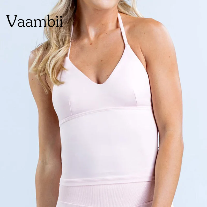 Gym Crop Top Running Active Sportswear Women Cross Back Yoga Top Breathable Shockproof Sports Vest Fitness Sport Bra With Padded