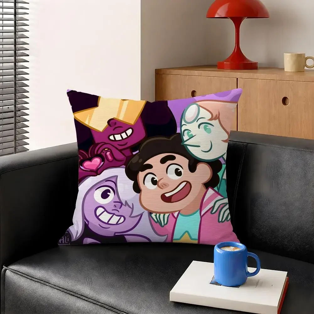 Cartoon Steven Universe Garnet Pearl Cushion Cover Decorative Pillowcase Soft Short Plush Cozy Durable Sofa HomeDecor Items Gift