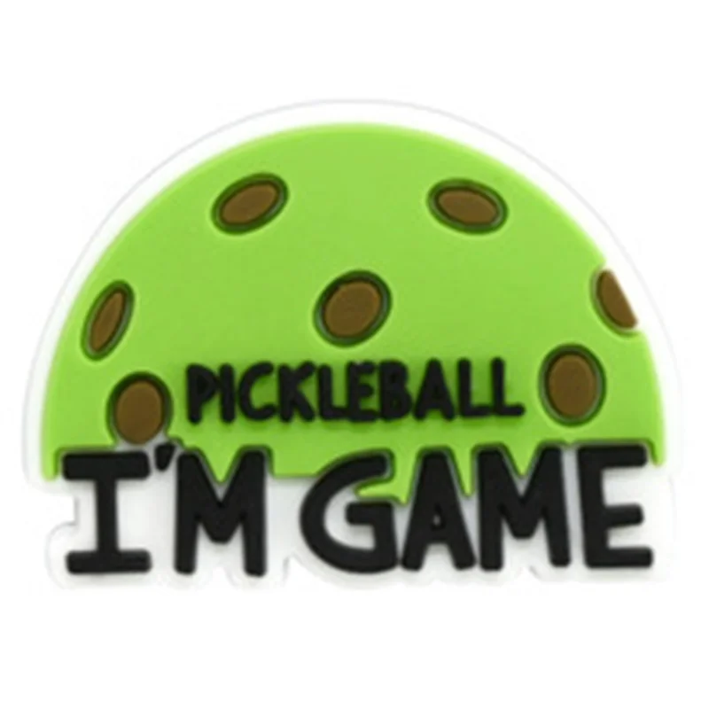 24Pcs Ball Selection Series Buckle Decoration Edinker Gaming Racket Pattern Shoes Charm Athlete Shoe Accessories