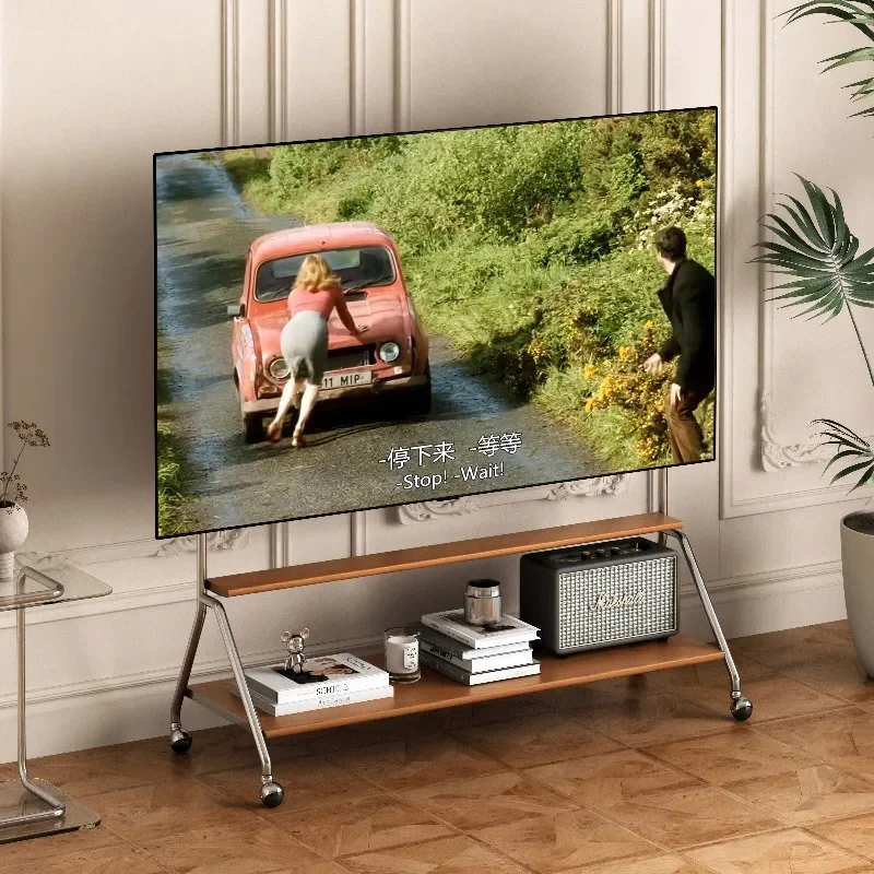 Movable TV stand with wheel floor-to-ceiling TV hanger