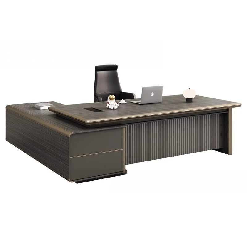 

Boss's desk, simple modern office furniture, manager's desk, light luxury
