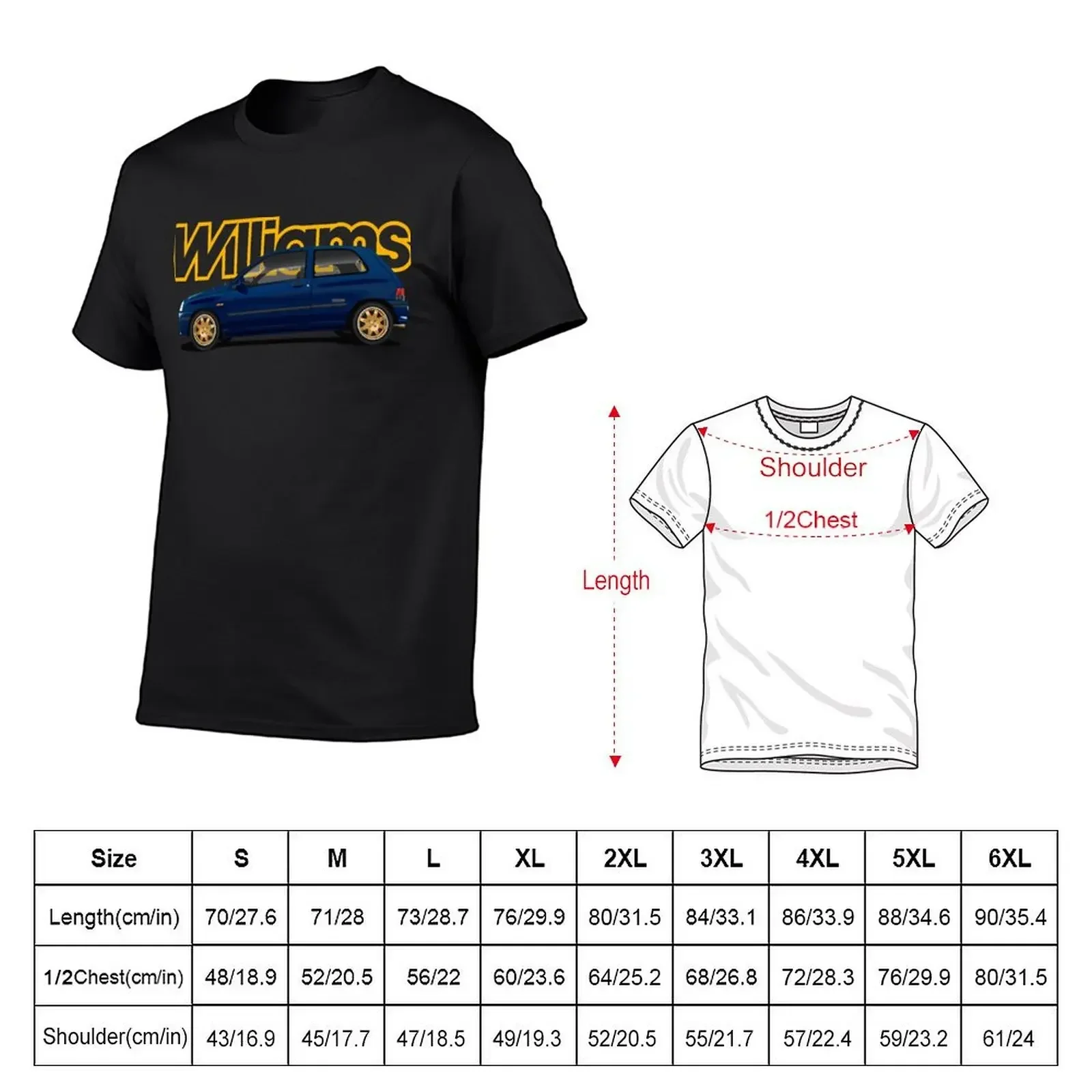 Clio Williams Hothatch Icon of the 90s T-Shirt shirts graphic man clothes slim fit t shirts for men image 2