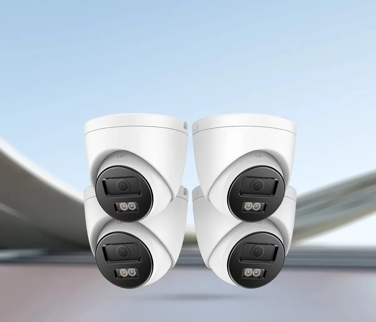 ANNKE C1200 12MP 4 قطعة مجموعة PoE IP الأمن AI واسعة النطاق الذكية الهجين ضوء SD فتحة للبطاقات ميكروفون قبة CCTV IP67