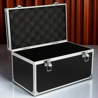 صندوق أدوات ألومنيوم شديد التحمل، حقيبة تخزين أدوات مقاومة للماء، صندوق معدات محمول متعدد الأقسام لورشة العمل واستخدام المركبات