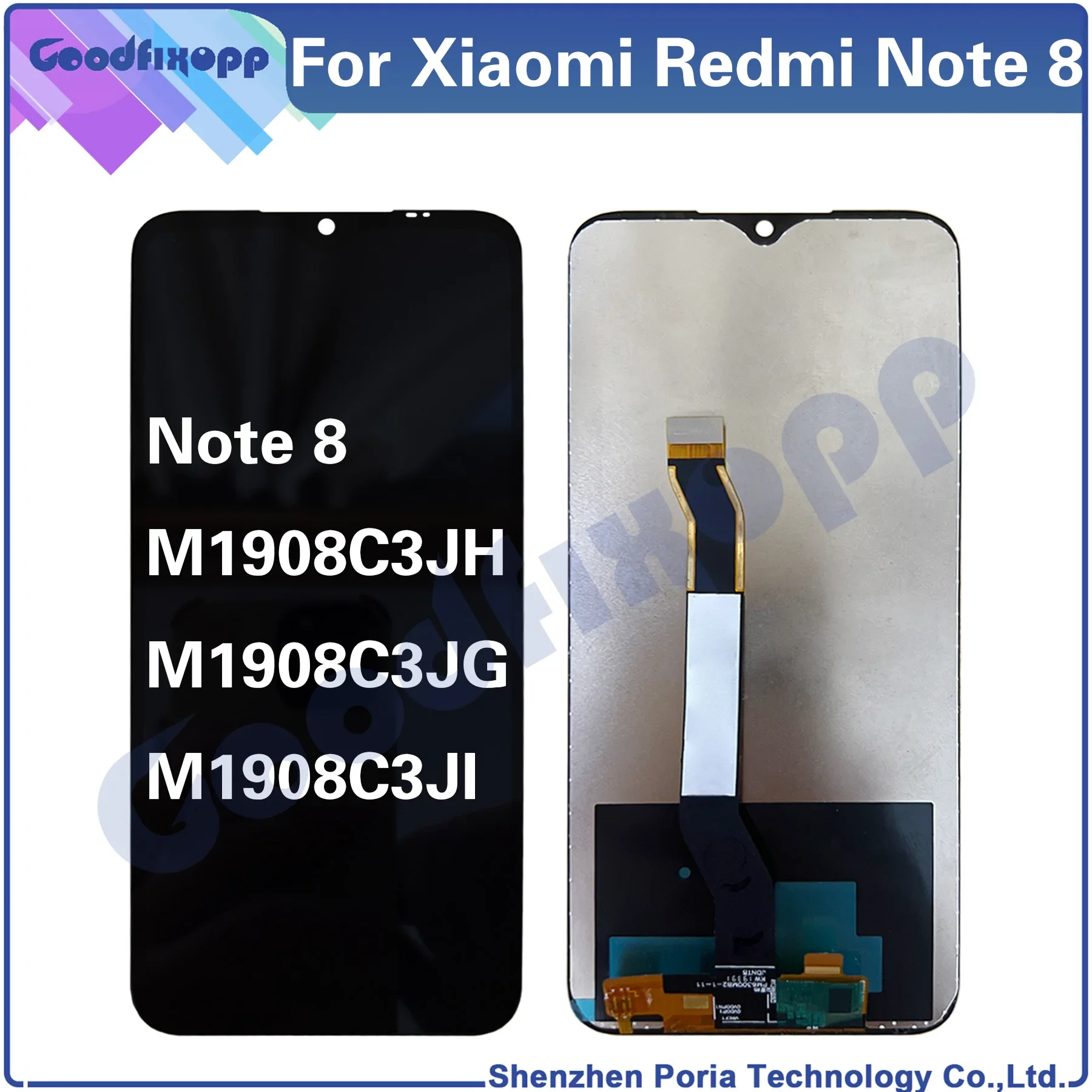 For Xiaomi Redmi Note 8 M1908C3JH M1908C3JG M1908C3JI Note8 LCD Display Touch Screen Digitizer Assembly Repair Parts Replacement