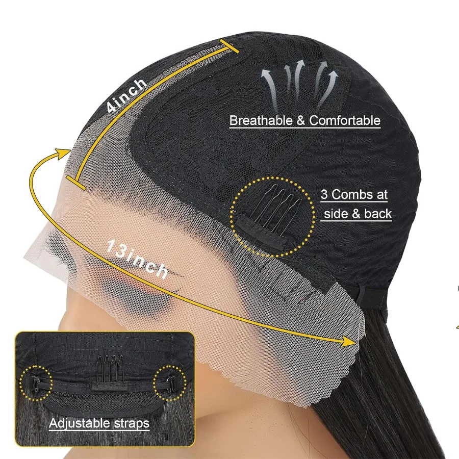 براون الدانتيل شعر مستعار أمامي بيروكات صناعية للنساء السود 13X4X1 HD الدانتيل الجبهة الباروكات قبل قطعها طويل مستقيم غلويليس الباروكات للأسود