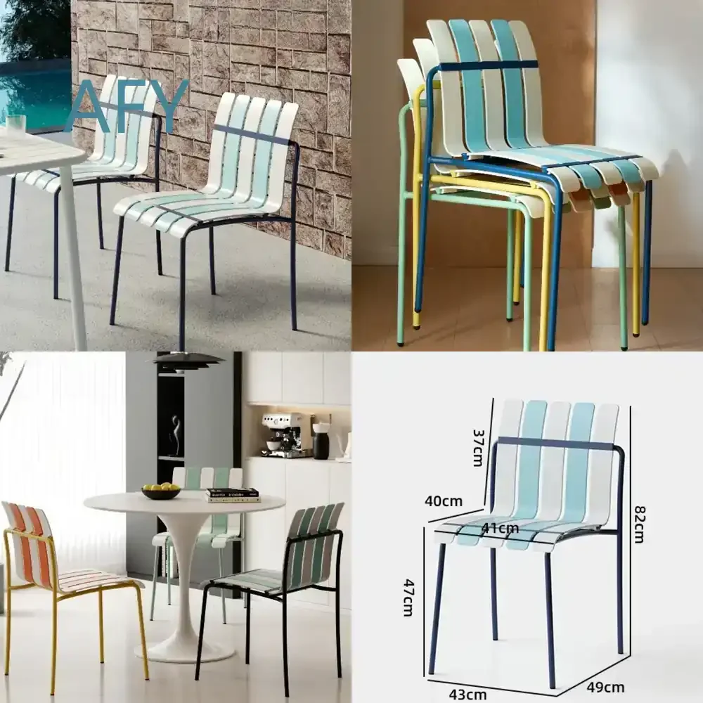 Outdoor Patio Chair for Wrought Iron Backyard Bistro Set Comfortable Waterproof Rust Resistant Garden Balcony Furniture