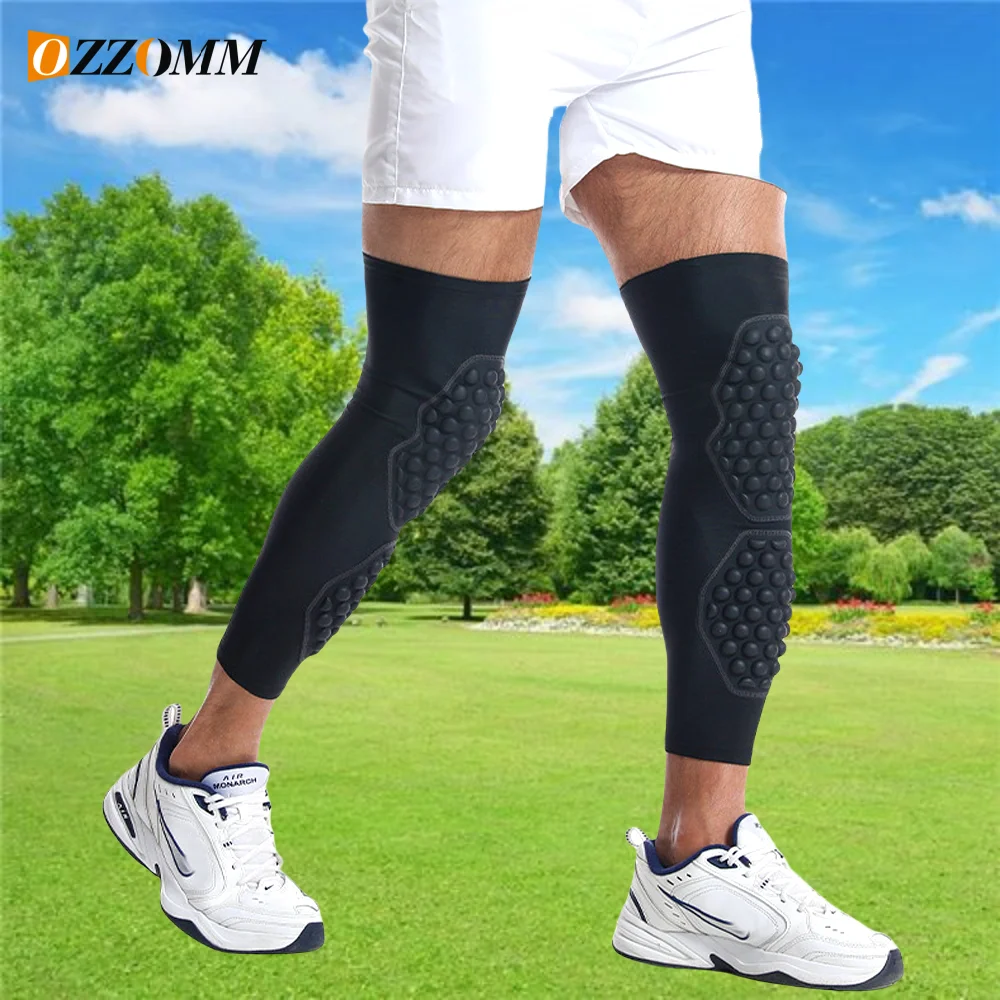 1PC Knee Calf Padded, Compression Leg Sleeve Thigh Sports Protective Gear, Shin Brace 1Support for Football Volleyball