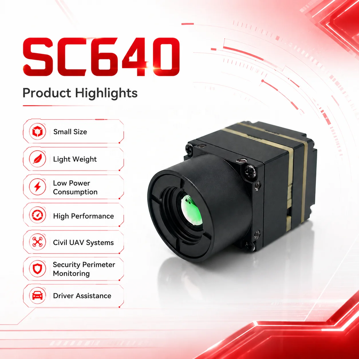 SC640 640x512 Soğutmasız Kızıl - Thermal Module 640X512 Core incelemesi ve fiyatı